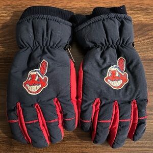 VTG Cleveland Indians Winter Gloves Thinsulate MLB Merch Medium
